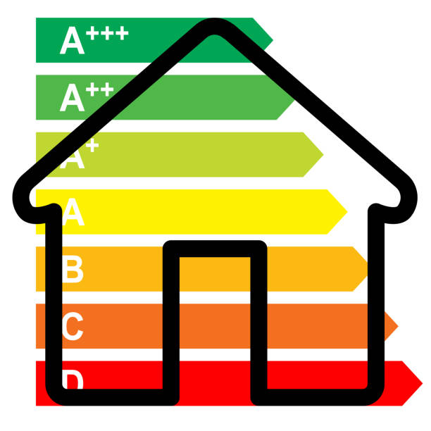 Classification Energy Illustration classification energy, isolated on white energieausweis stock illustrations