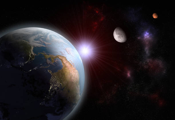 istock alignment of The Earth, The Moon and Mars 913781566