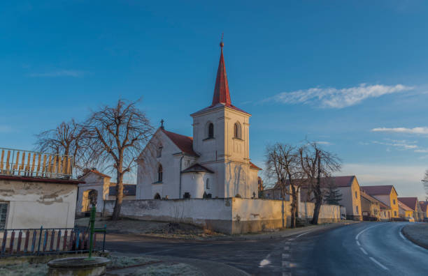 istock Dubany village in cold sunny winter morning 913789380