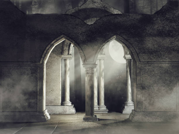 istock Ruins of a temple in the forest 913789408
