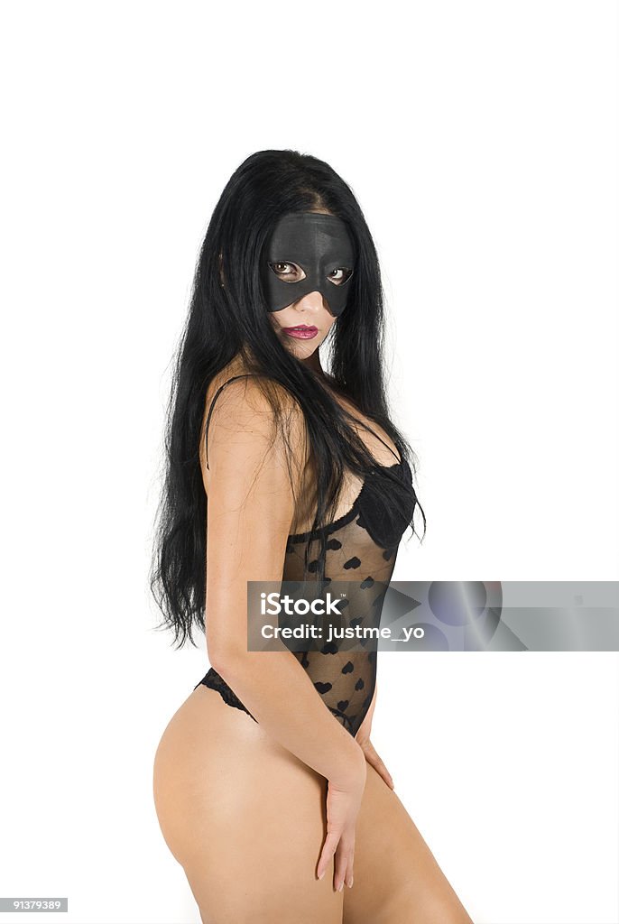 セクシーな女性にマスク - お面のロイヤリティフリーストックフォト