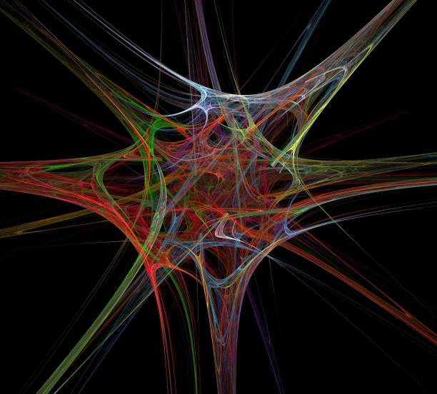 istock image of one Digital Fractal on Black Color 913796454