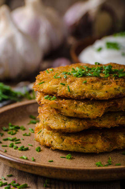 istock Potato pancakes with sour cream 913797876