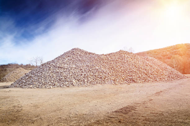 a pile of gravel stock photo