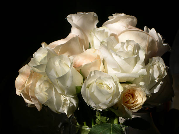 istock bouquet of roses on black background 91380893