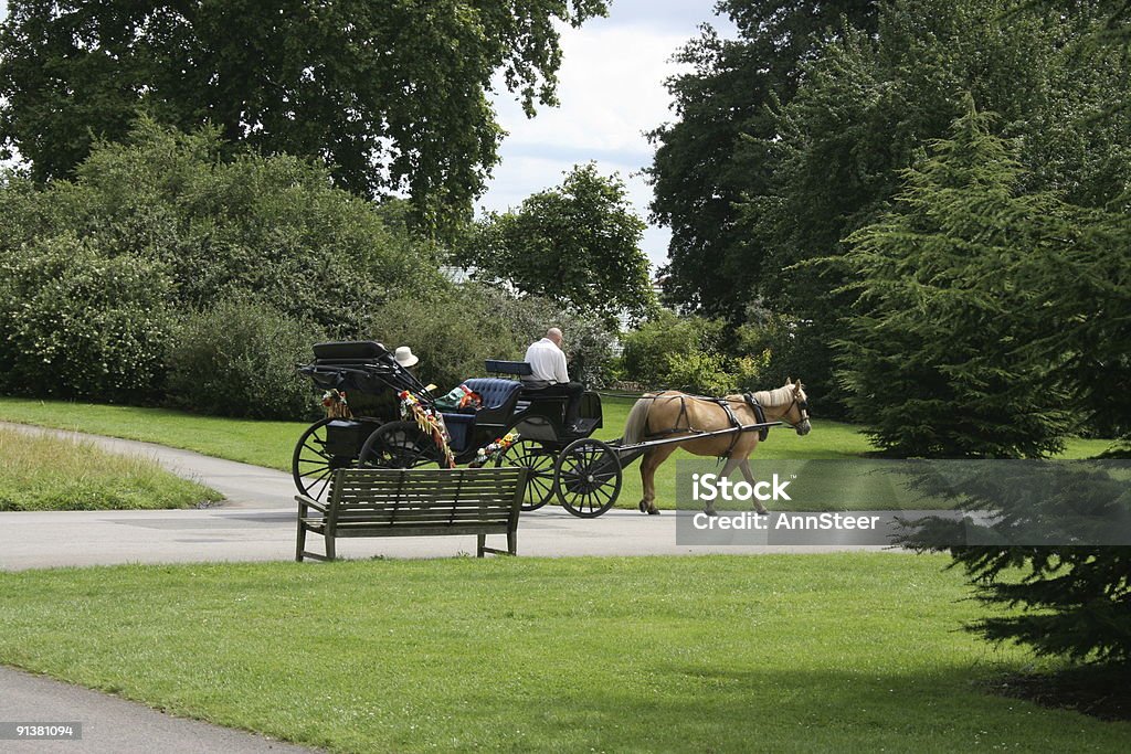 horse and carriage ride  Kew Gardens Stock Photo