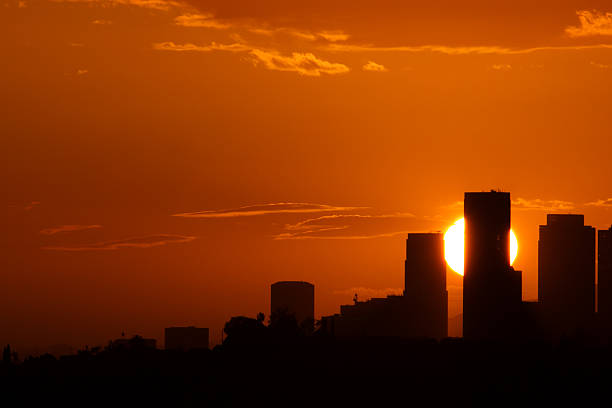 Sunset LA stock photo