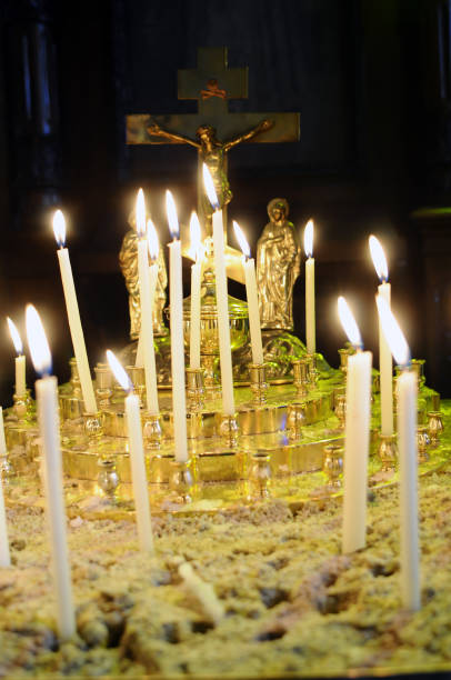 istock Candles in church 913811732