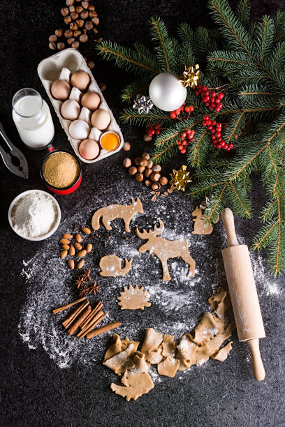 istock Baking ingredients for Christmas cookies gingerbread. 913813232