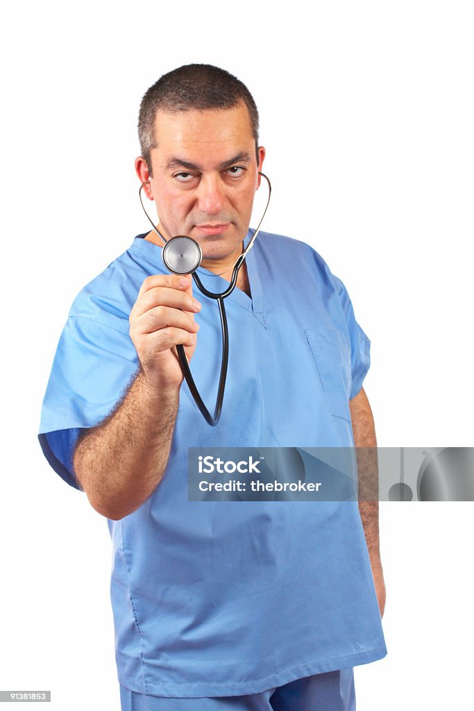 雄医師に聴診器 - カラー画像のロイヤリティフリーストックフォト