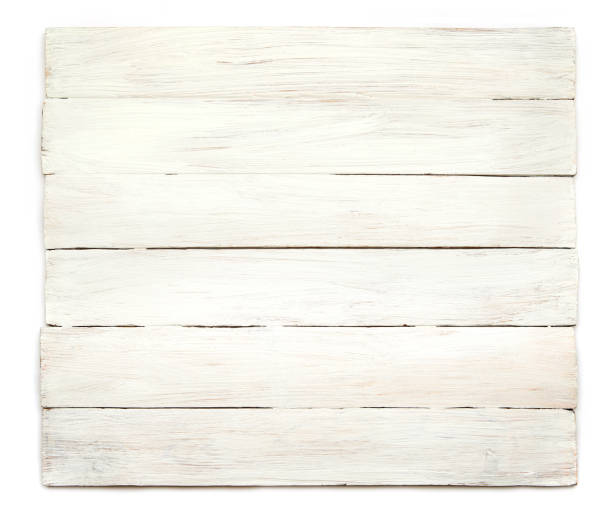 istock Grunge white wood board isolated on white background. 913819594