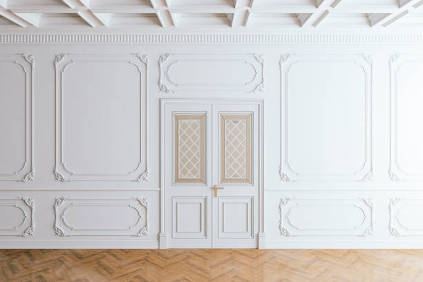 istock 3d render of beautiful clean vintage interior 913823340