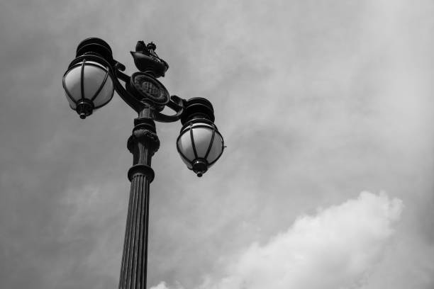 istock Old streetlamp in London, B&W 913828668