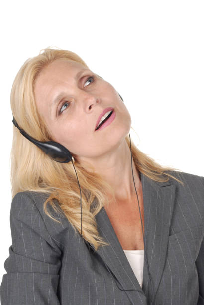 istock Woman with Headphones 91382910