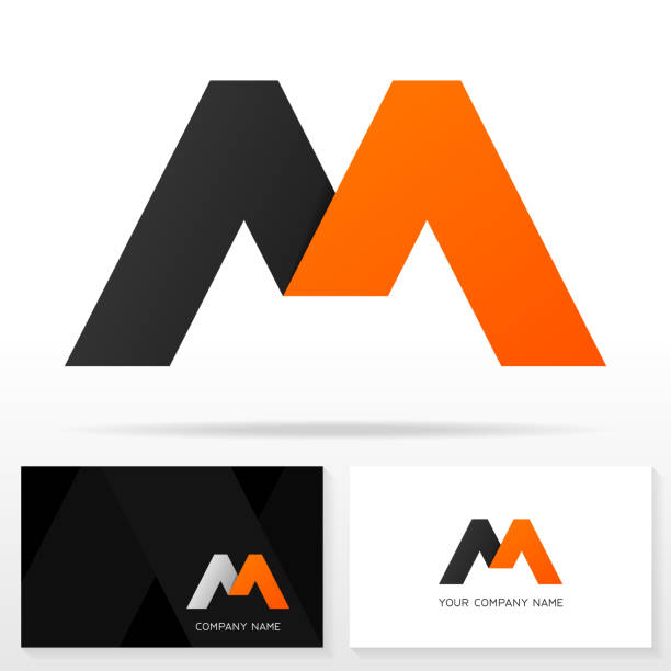 편지 m 디자인 벡터 기호 - letter m typescript sign design element stock illustrations