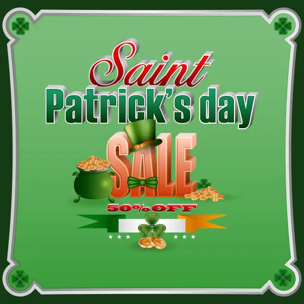 Vector illustration of Sales of Saint Patrick's day