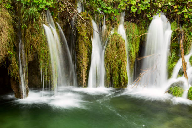 istock waterfall in deep forest in Plitvice national park 913858330