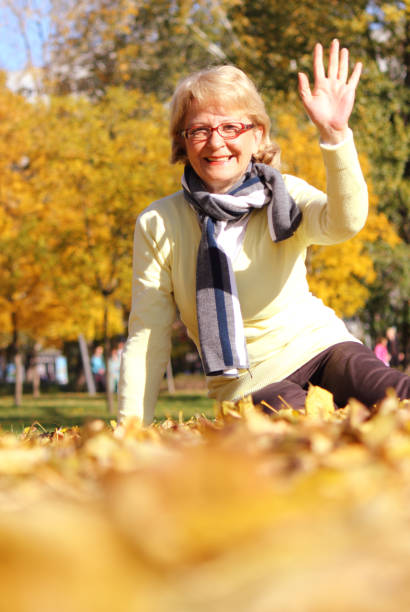 istock Senior woman at park 913859358