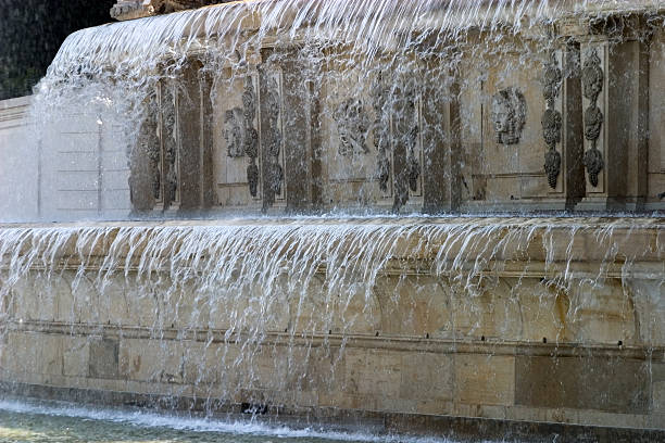 도시 공원 파운턴 - fountain water stone falling water 뉴스 사진 이미지