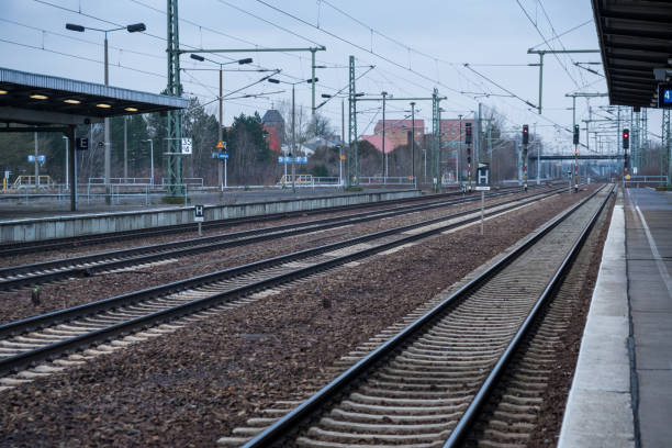 istock Local Germany railway station, transportation, Cloudy day 913865942