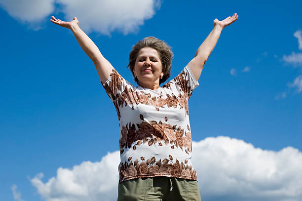 istock woman-and-white clouds 91386860