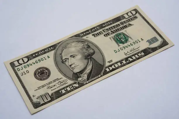 Photo of ten us dollar note
