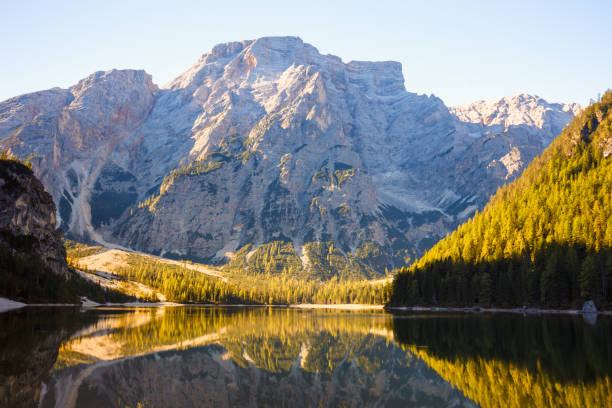 istock Braies Lake ( Pragser Wildsee ) in Dolomites mountains 913877046