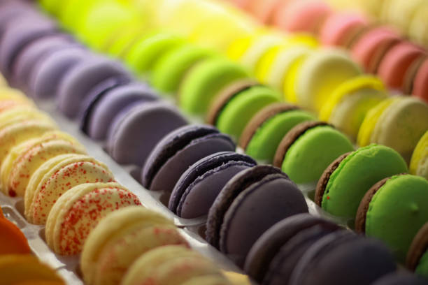 istock Delicious colorful french macarons 913879702