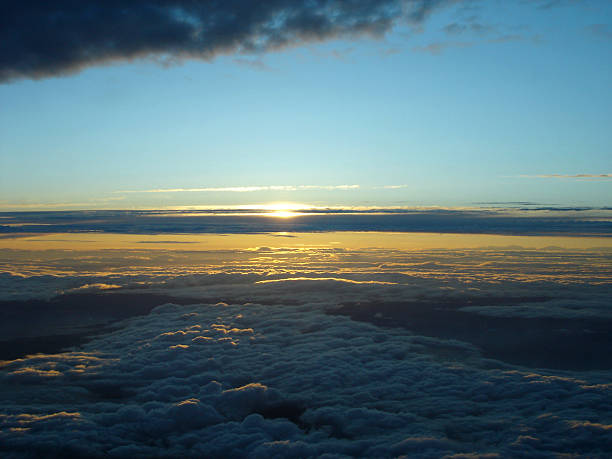 sunset above clouds - fsachs78 stockfoto's en -beelden