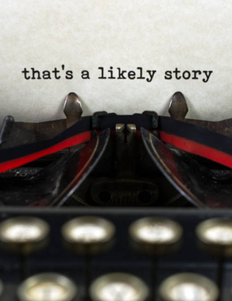 istock Antique typewriter with the words likely story 913886600