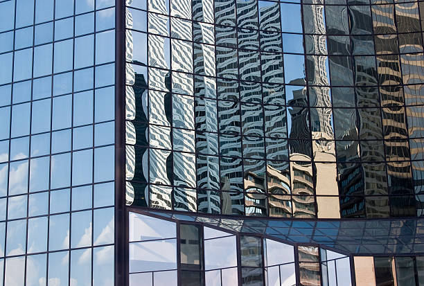 istock Contemporary Glass Building Reflection, Abstract Pattern, Squares, Office, Modern Life 91388864