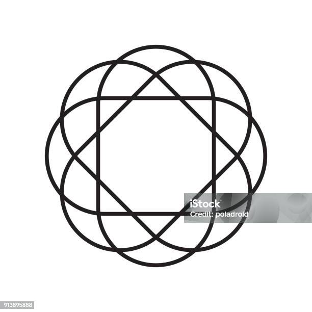Sign Wreath Of Lines The Scope Of The Family Health Education Stock Illustration - Download Image Now