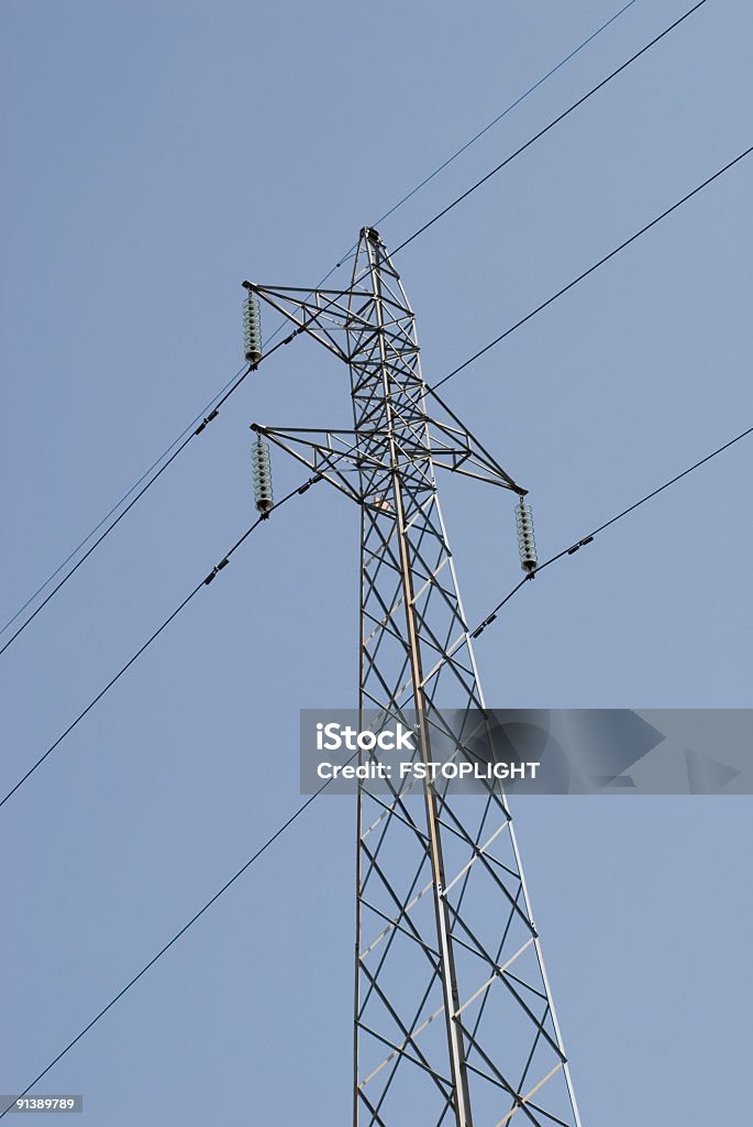 Electric tower Cable Stock Photo