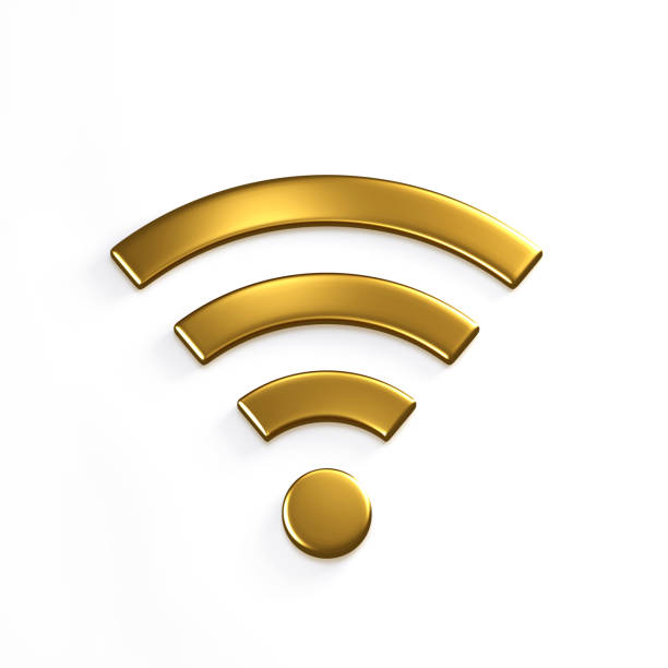 istock WiFi Wireless Symbol. 3D Gold Render Illustration 913903668