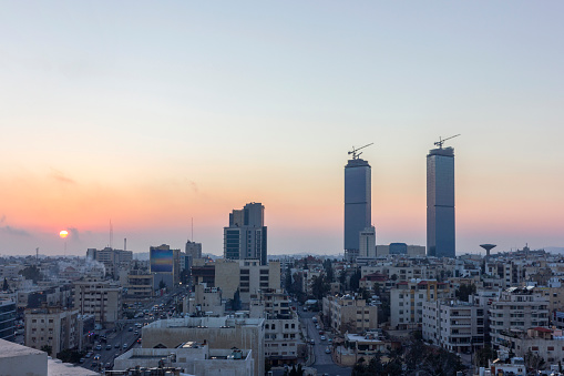 Amman city - Jordan Gate towers beautiful sky winter