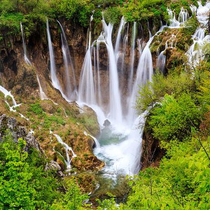 Waterfalls in Plitvice National Park, Croatia