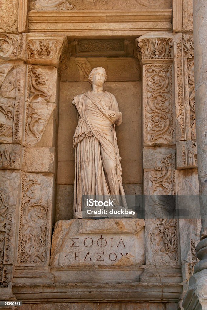 Estatua de Éfeso Celsius biblioteca Turquía - Foto de stock de Aire libre libre de derechos