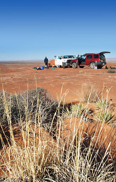 istock desert scenery, SUV, and pickup truck 91392283
