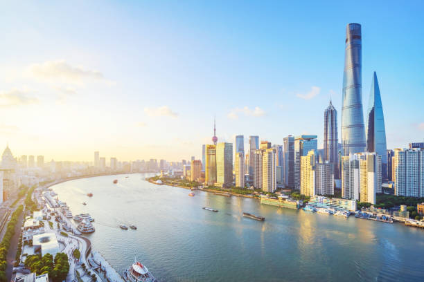 panoramę szanghaju - the bund zdjęcia i obrazy z banku zdjęć