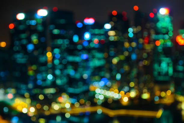 istock City lights bokeh blur effect at night. Unfocused blurred urban abstract background 913936658