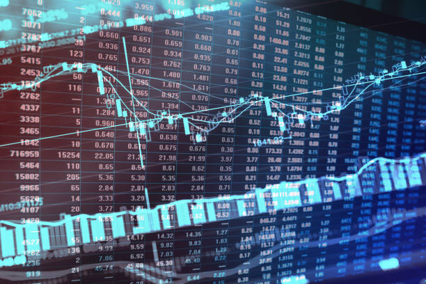 istock stock market data in big screen 913939858