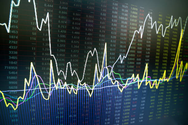 istock stock market data in big screen 913939918