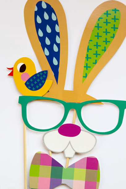 istock Photo booth props in the shape of a bunny face 913943726