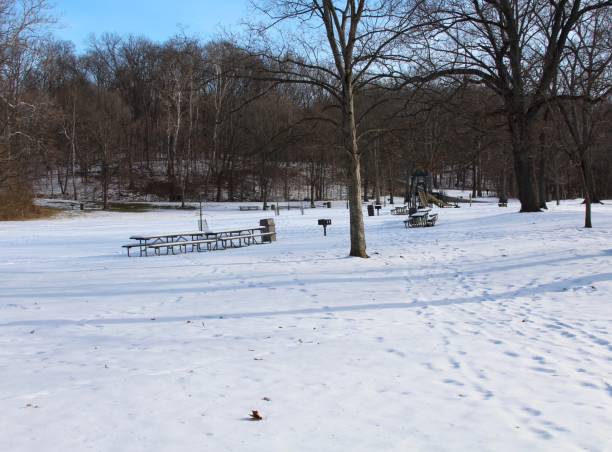 istock Snowy Picnic Area 913944212