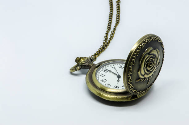 istock Vintage pocket watch on white background 913954248