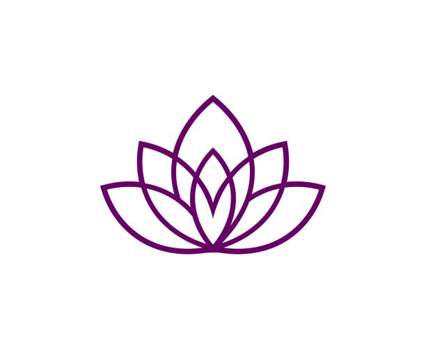 значок лотоса - lotus stock illustrations
