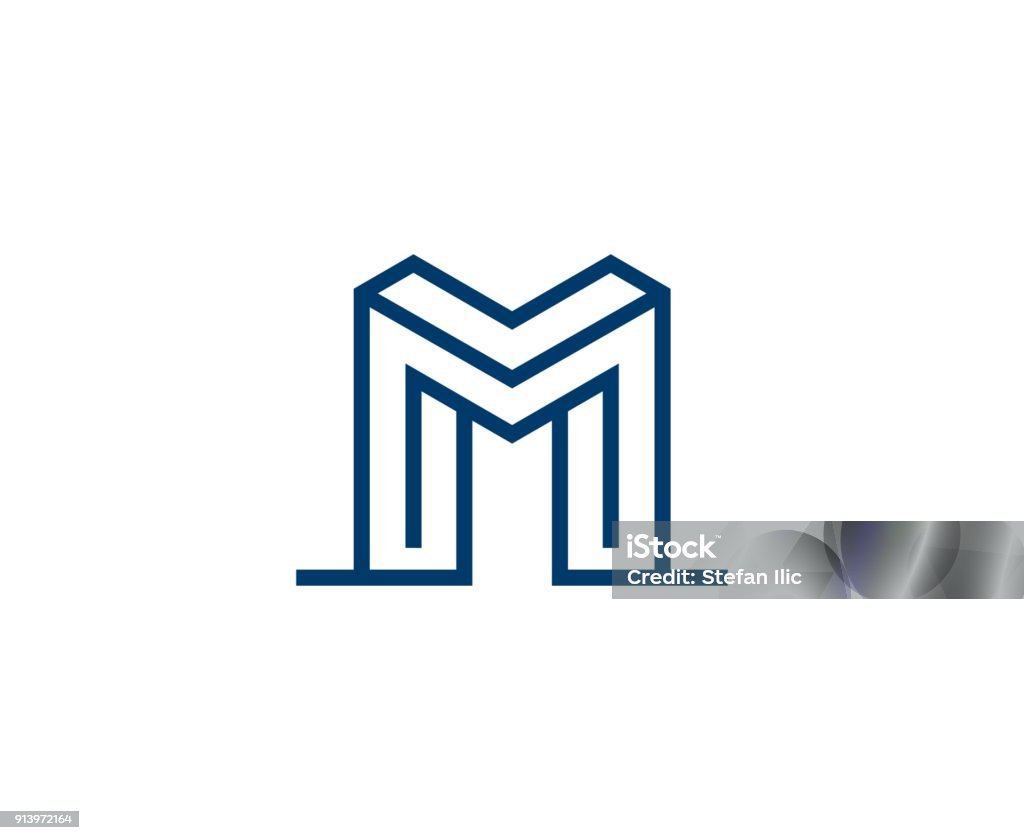 M icon This illustration/vector you can use for any purpose related to your business. Logo stock vector