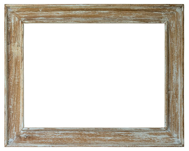 istock Old weathered rustic wood frame, isolated on white, clipping path included. 913973000