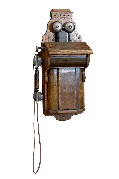 istock Old-fashioned phone isolated on a white background. 91397673