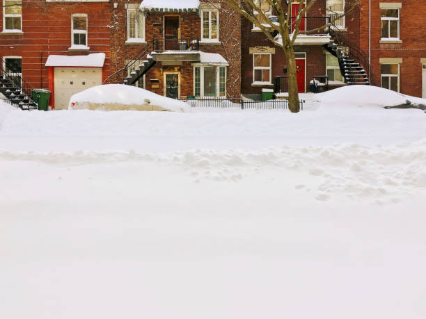 istock Urban winter street after snowstorm 913983786